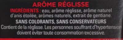 Ultra-Concentré Réglisse Anis ingredients label