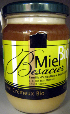 Miel Crémeux Bio front packaging