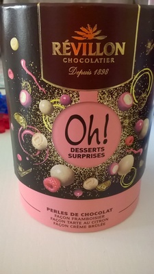 Oh ! Desserts surprises Perles de Chocolat (façon Framboisier, façon Tarte au Citron, façon Crème brulée)