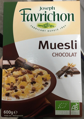 Muesli chocolat front packaging