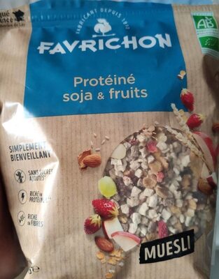 Muesli protéiné soja & fruits front packaging