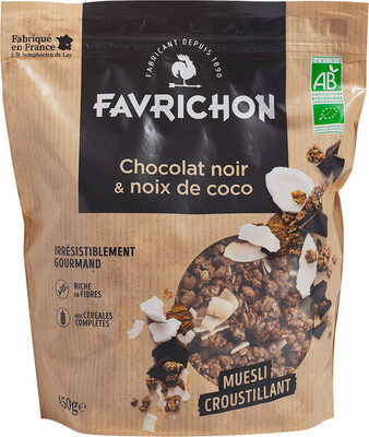 Chocolat noir & noix de coco front packaging