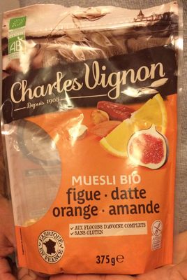 Muesli bio figue, datte, orange, amande