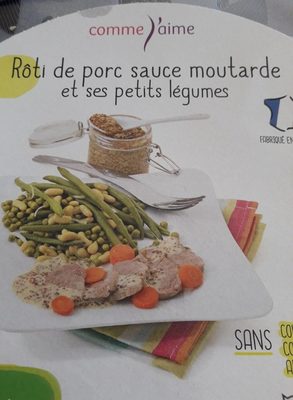 Rôti de porc sauce moutarde et ses petits légumes