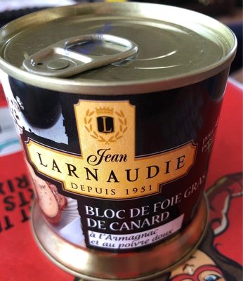 Bloc de foie gras de canard à l'armagnac et au poivre doux