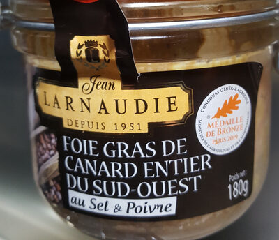 Foie gras de canard entier du Sud-Ouest au Sel & Poivre