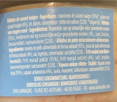 Rillettes de canard maigre