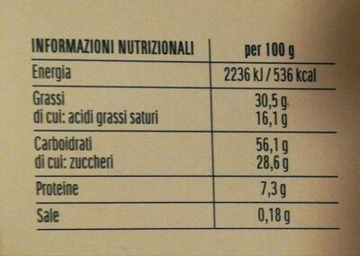 Constellation nutrition facts table