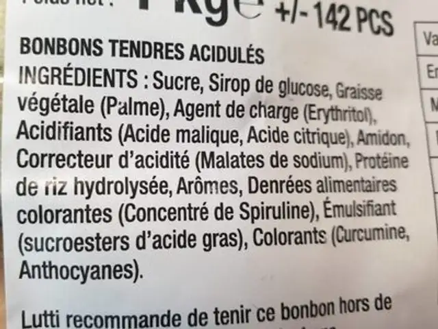 Smoofizz ingredients label