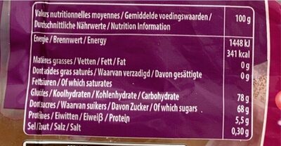 Lutti mini cherry cola fizz nutrition facts table
