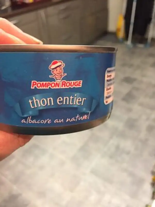 Thon entier albacore au naturel ingredients label