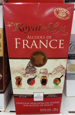 Chocolat noir extra fin fourré aux alcools de France
