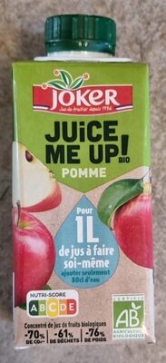 Juice me up pomme front packaging