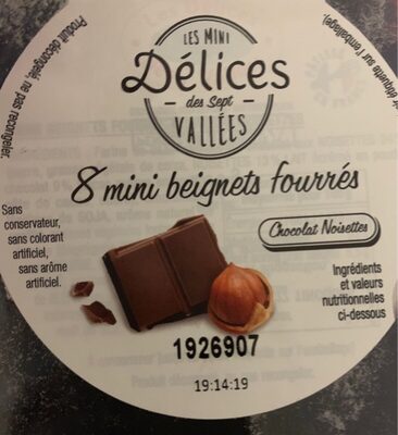 Mini beignets fourrés chocolat noisettes