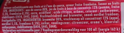 Oasis Fraise Framboise ingredients label