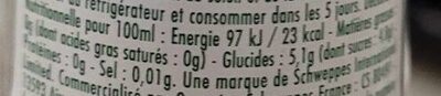 Citronnade nutrition facts table