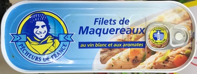 Filets de Maquereaux au vin blanc et aux aromates front packaging