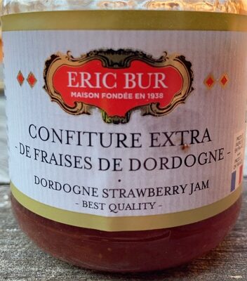 Confiture extra de fraises de Dordogne front packaging