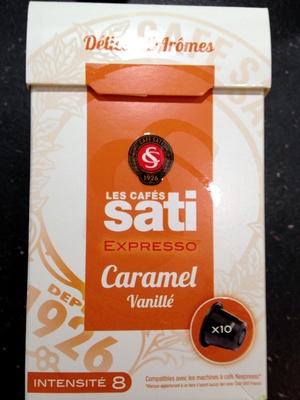 Café expresso caramel front packaging