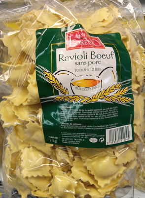 Ravioli Boeuf sans porc front packaging