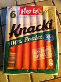 6 Original Knacki, 100 % Poulet (- 25 % de Sel)