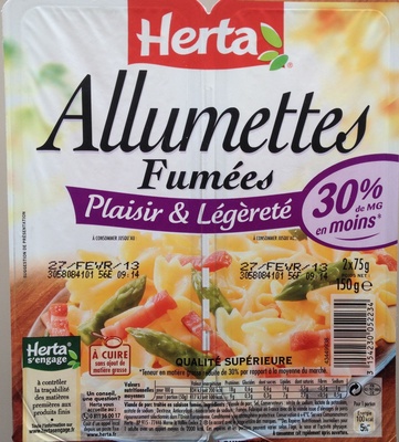 Allumettes Fumées, Plaisirs & Légèreté (30 % de MG en moins)