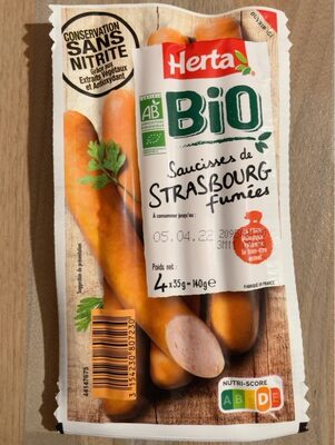 Saucisses de Strasbourg fumées front packaging