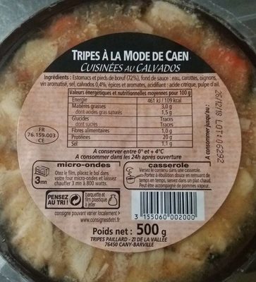 Tripes à la mode de Caen