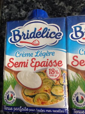 Crème Légère Semi Épaisse 18% MG front packaging