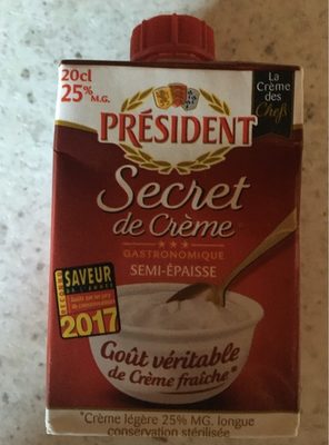 Secret de crème - Crème fraîche semi-épaisse