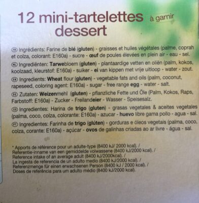 Les 3 Toques mini tartelettes dessert x12 étui front packaging