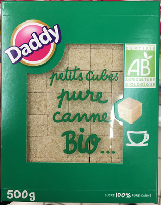 Daddy petits cubes pure canne bio front packaging