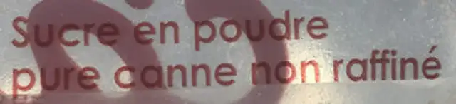 Cassonade pure canne ingredients label