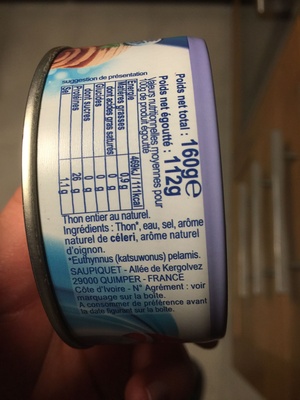Thon entier au naturel