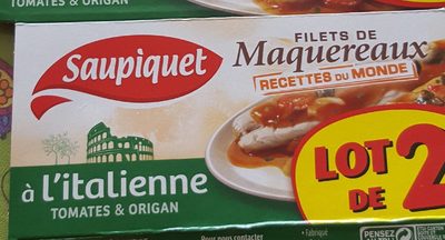Filets de maquereaux à l'italienne front packaging