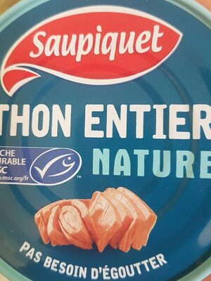Thon entier au naturel front packaging