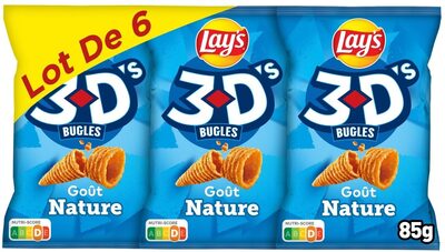 Lay's 3D's Bugles goût nature lot de 6 x 85 g