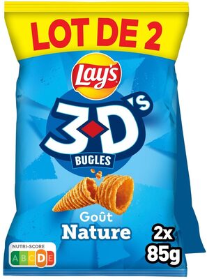 Lay's 3D's Bugles goût nature lot de 2 x 85 g