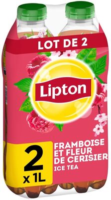 Lipton Ice Tea saveur framboise et fleur de cerisier lot de 2 x 1 L