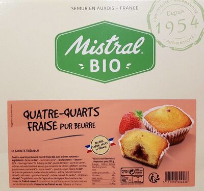 Quatre quarts fraise pur beurre BIO