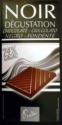 chocolat noir 74% cacao front packaging