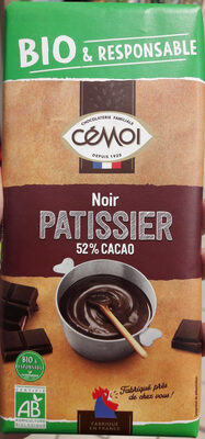 Noir  pâtissier 52% cacao bio