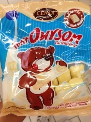 Sachet Pt.ourson Chocolat Blanc 180G Cemoi