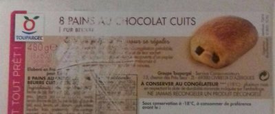 Pains au chocolat cuits front packaging