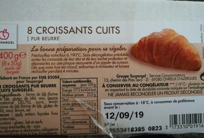 Croissant cuit front packaging