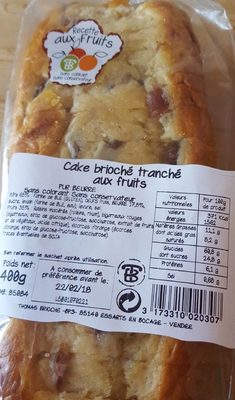 cake briochė tranché aux fruits