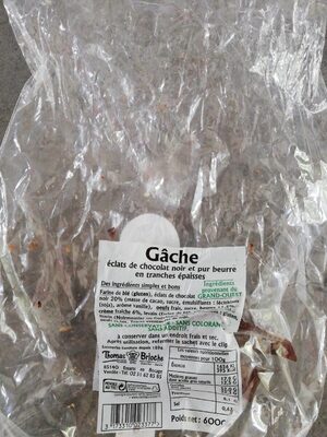 Gâche aux éclats de chocolat noir