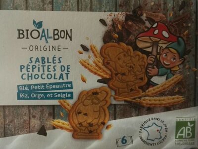 Sablés pépites de chocolat front packaging