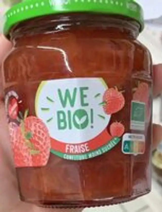 WeBio confiture fraise moins sucrée
