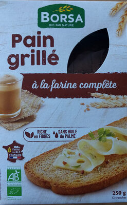 Pain grillé à la farine complète